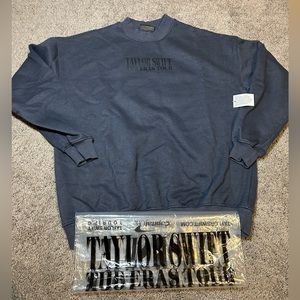 Taylor Swift Blue Crewneck Small EXCLUSIVE to stadium shows